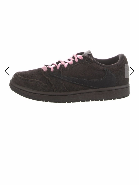 Travis Scott Shoes - Travis Scott Black Suede Low-Top Sneaker with Pink Laces